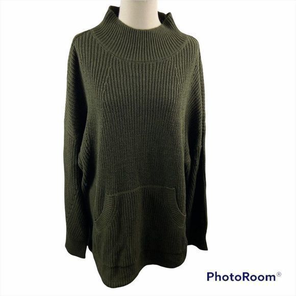 NWT‎ RDI Green Beach Turtle Neck Sweater (L) - Picture 9 of 9